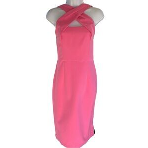 Vince Camuto NWT Sleeveless Laguna Criss-Cross Halter Neck Bodycon Dress…